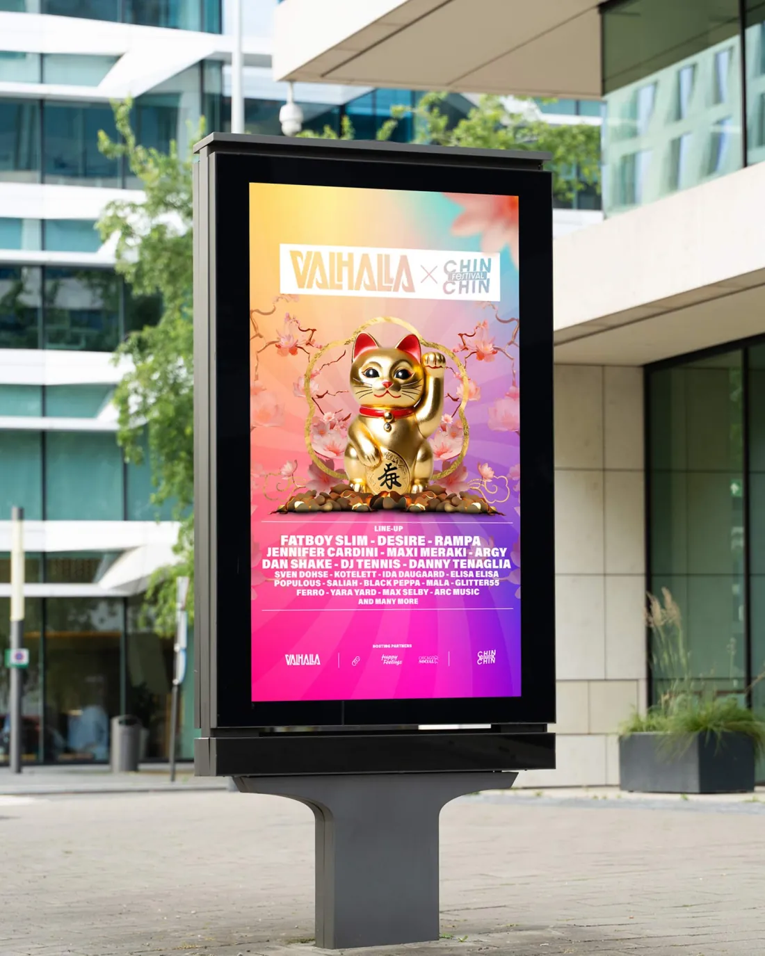 Valhalla × Chin Chin campaign key visual on site