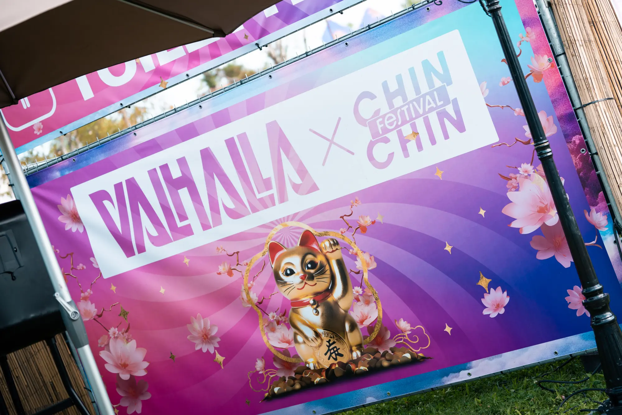 Campaign banner with the golden lucky cat on site